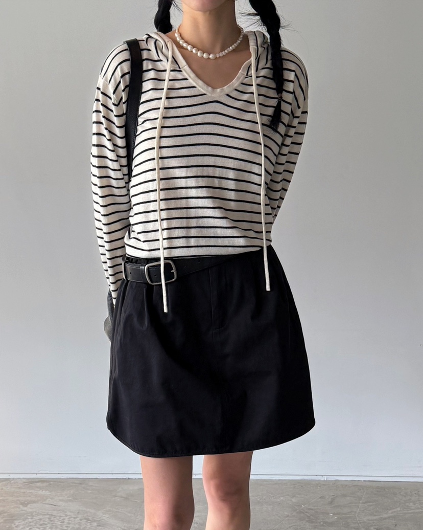 JADEMARKET韓國直郵女士新品熱賣休閑職業25春夏針織衫連帽JADE MARKET針織衫圖色1