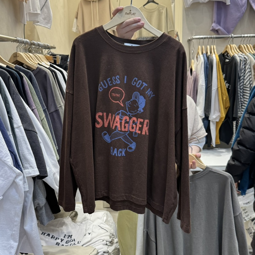 REPLAY東大門實拍女裝新品25春夏推薦真品時尚職業休閑長袖T恤REPLAY長袖T恤圖色3