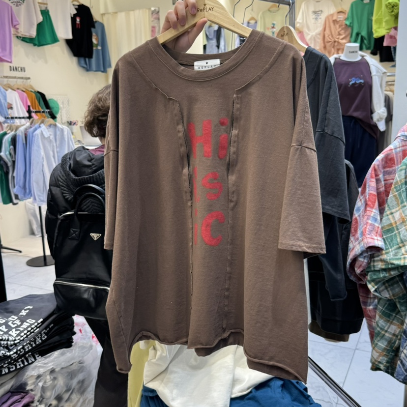 REPLAY韓國代購女士新品人氣25春夏熱賣休閑時尚職業T恤拉鏈REPLAYT恤圖色3