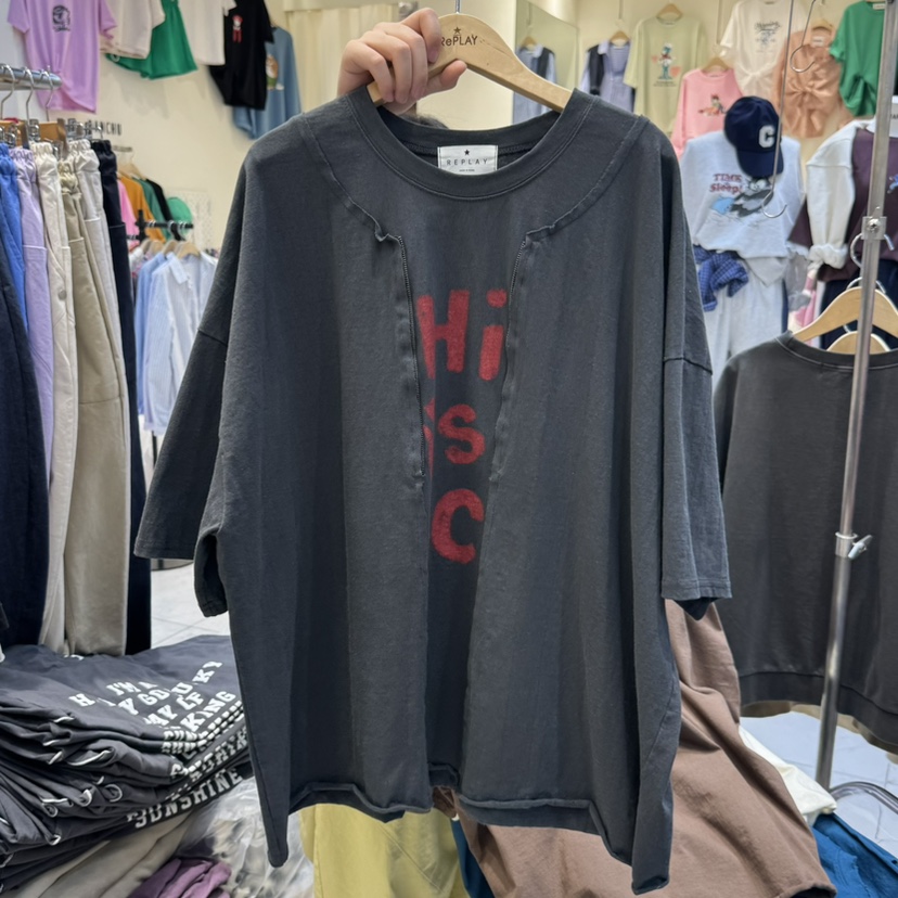 REPLAY韓國代購女士新品人氣25春夏熱賣休閑時尚職業T恤拉鏈REPLAYT恤圖色4