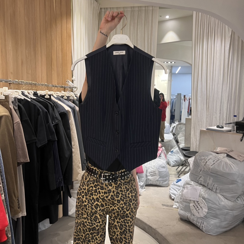 PAPERMOON韓國直郵女裝新品真品人氣休閑熱賣25春夏職業馬甲paper moon馬甲圖色1