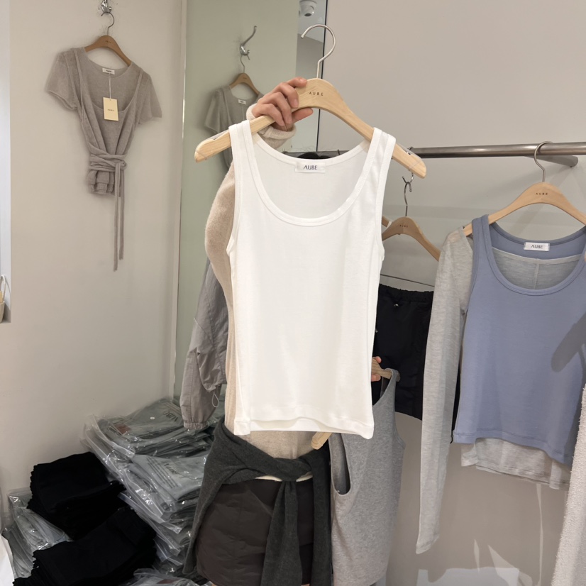 AUBE韓國代購女裝新品真品職業熱賣25春夏吊帶背心不含內搭AUBE吊帶/背心圖色2