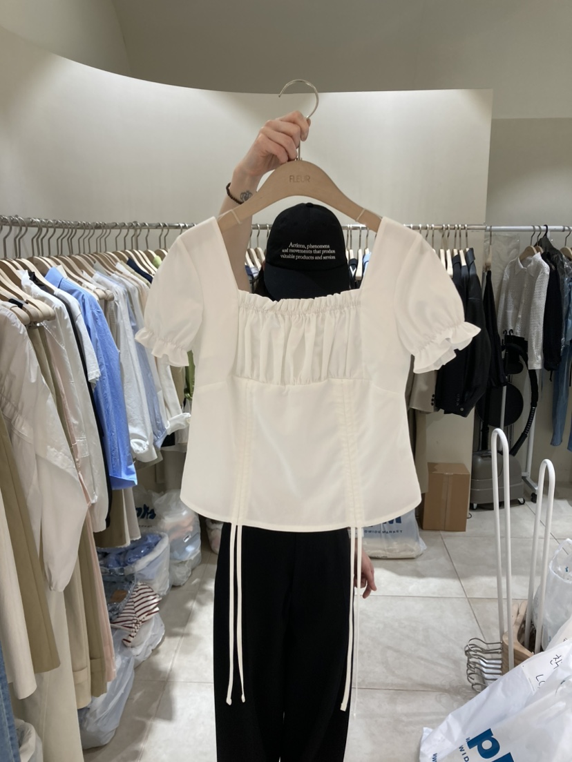 FLEUR-P韓國直郵女士新款推薦25春夏休閑真品職業襯衫蕾絲衫FLEUR襯衫/蕾絲衫