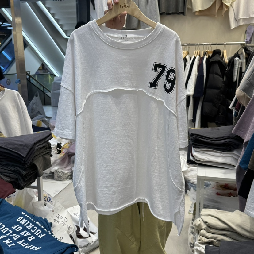 REPLAY韓國直郵女士新款職業時尚真品休閑推薦25春夏熱賣T恤REPLAYT恤