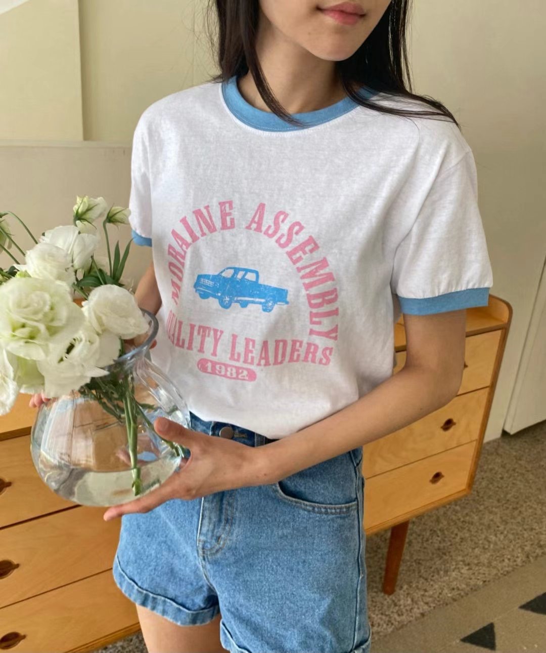 ANN DIANA-앤다이아나-T東大門代購女士新款推薦25春夏T恤ANN DIANAT恤圖色3