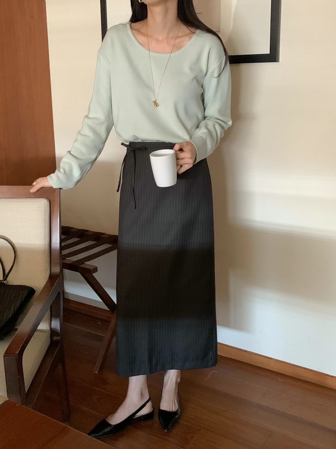 RING OF NOI東大門代購女士新款熱賣休閑時尚推薦職業長裙RING OF NOI長裙