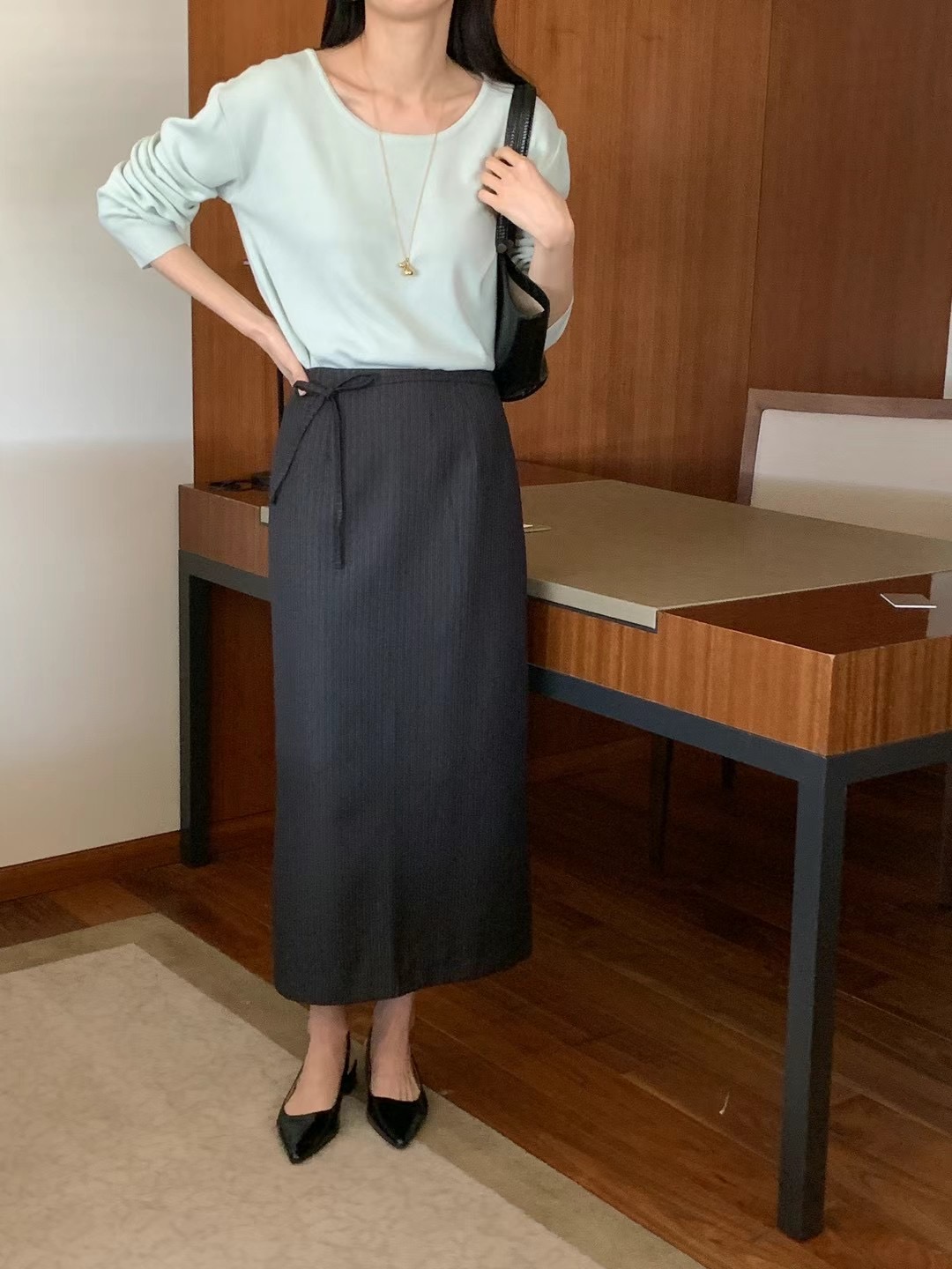 RING OF NOI東大門代購女士新款熱賣休閑時尚推薦職業長裙RING OF NOI長裙