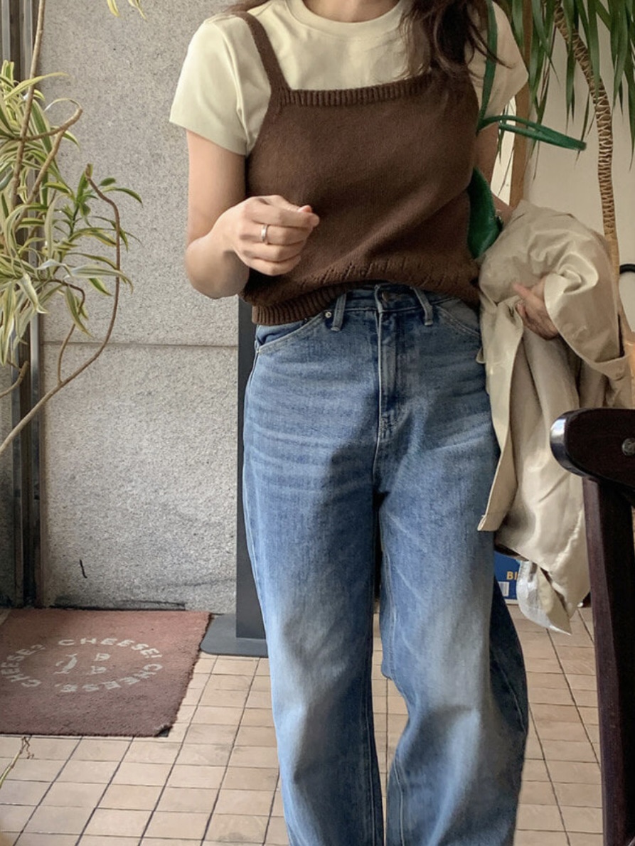 WOOD東大門實拍女裝新款熱賣人氣真品時尚25春夏休閑吊帶背心WOOD吊帶/背心