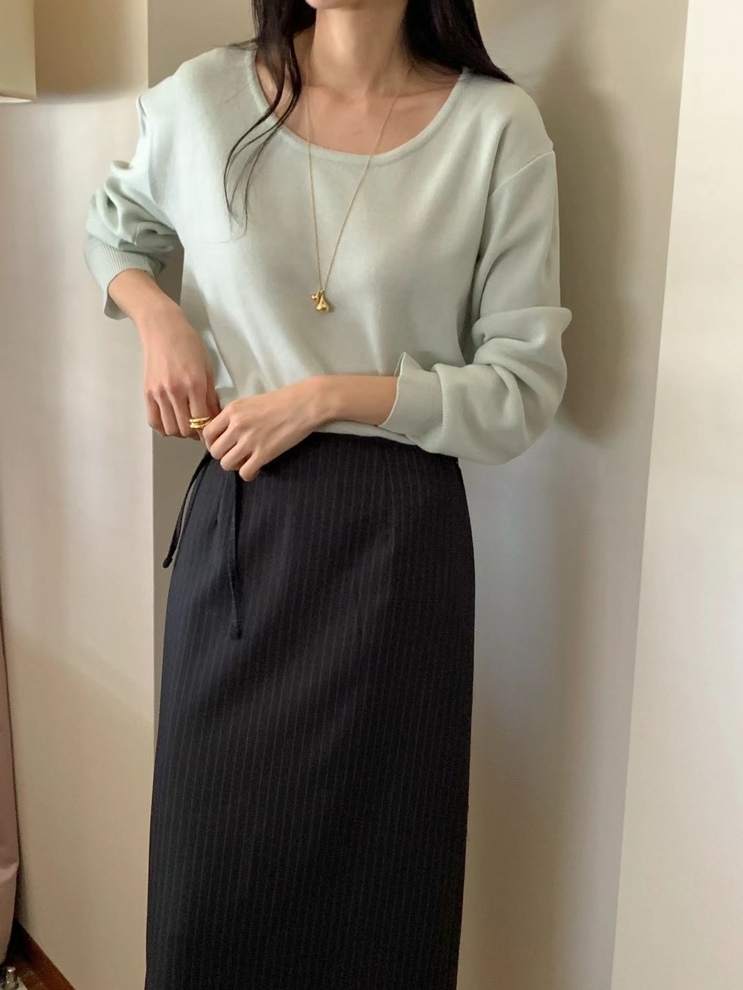 RING OF NOI韓國直郵女裝新品人氣推薦熱賣職業25春夏針織衫RING OF NOI針織衫圖色4