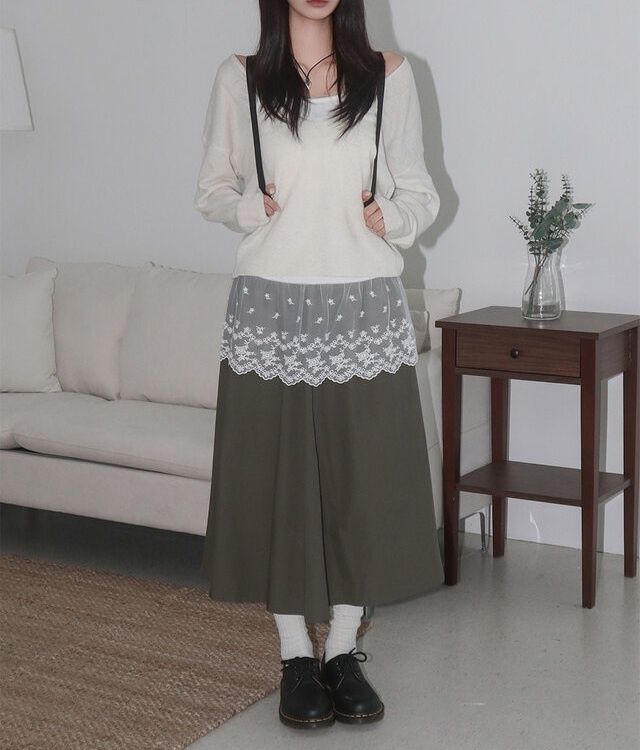 IF U-이퓨-T東大門直郵女士新品熱賣真品時尚職業休閑長裙IF U長裙