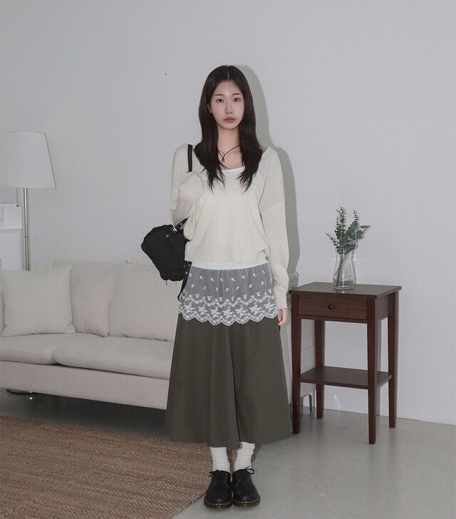 IF U-이퓨-T東大門直郵女士新品熱賣真品時尚職業休閑長裙IF U長裙