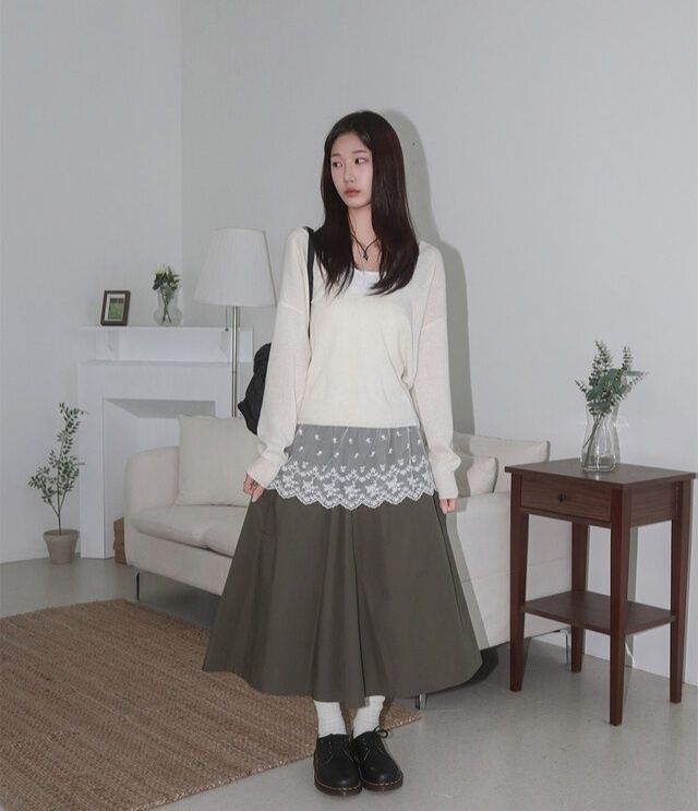 IF U-이퓨-T東大門直郵女士新品熱賣真品時尚職業休閑長裙IF U長裙