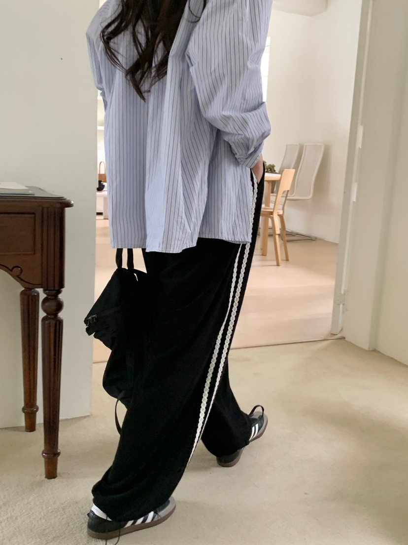 FRILL-T東大門實拍女士新款熱賣推薦25春夏真品休閑褲蕾絲FRILL-T休閑褲