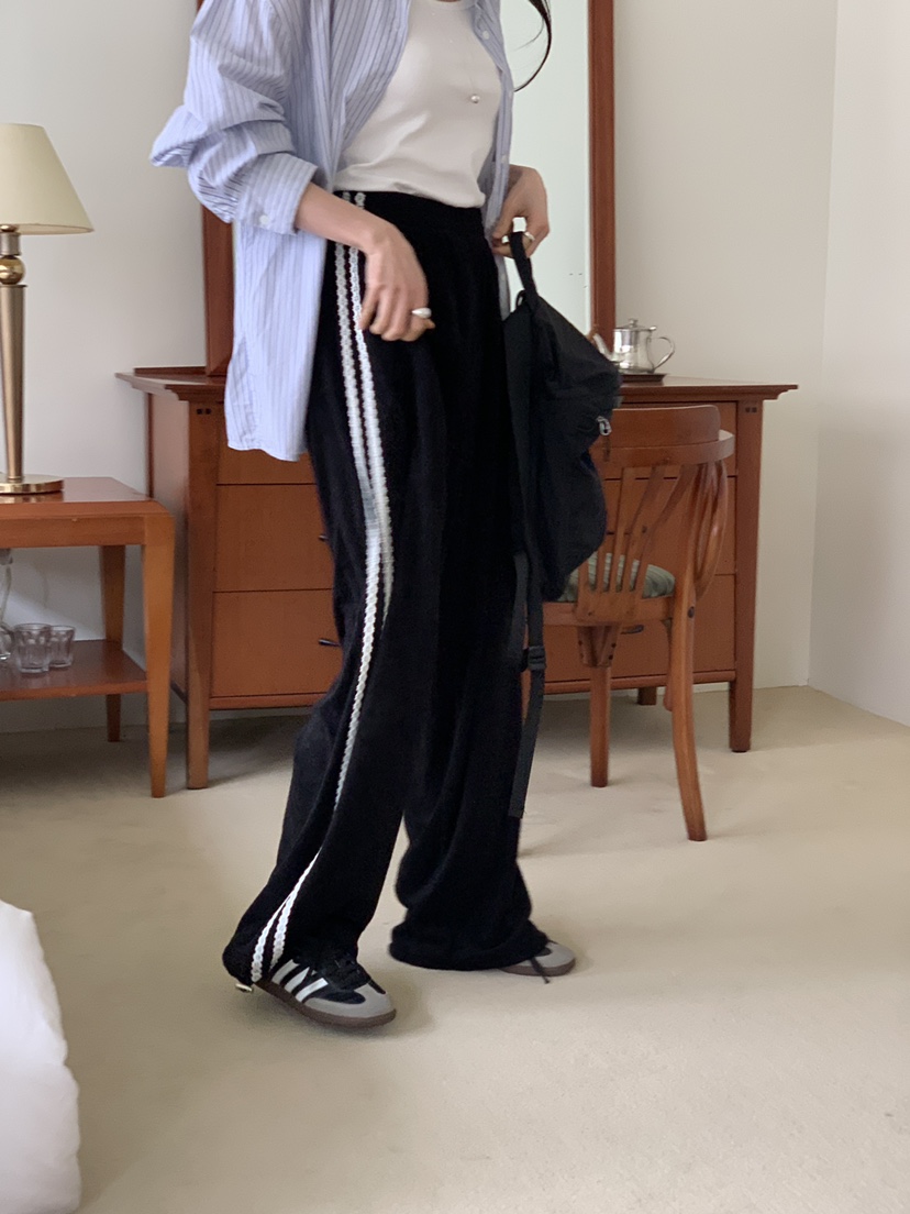 FRILL-T東大門實拍女士新款熱賣推薦25春夏真品休閑褲蕾絲FRILL-T休閑褲