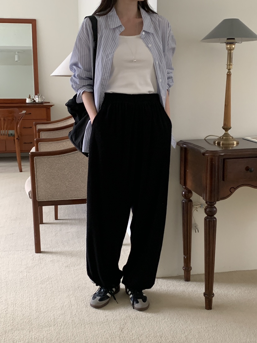 FRILL-T東大門實拍女士新款熱賣推薦25春夏真品休閑褲蕾絲FRILL-T休閑褲