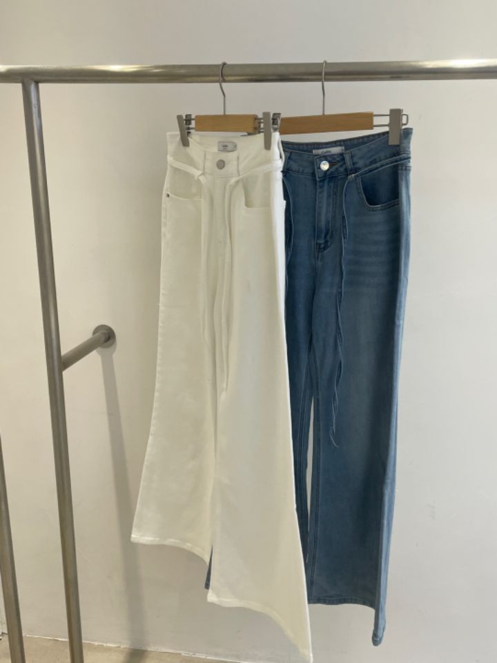 CALLIT東大門代購女士新品25春夏人氣推薦真品牛仔褲含腰繩CALLIT牛仔褲