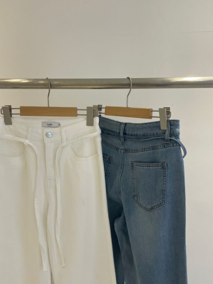 CALLIT東大門代購女士新品25春夏人氣推薦真品牛仔褲含腰繩CALLIT牛仔褲
