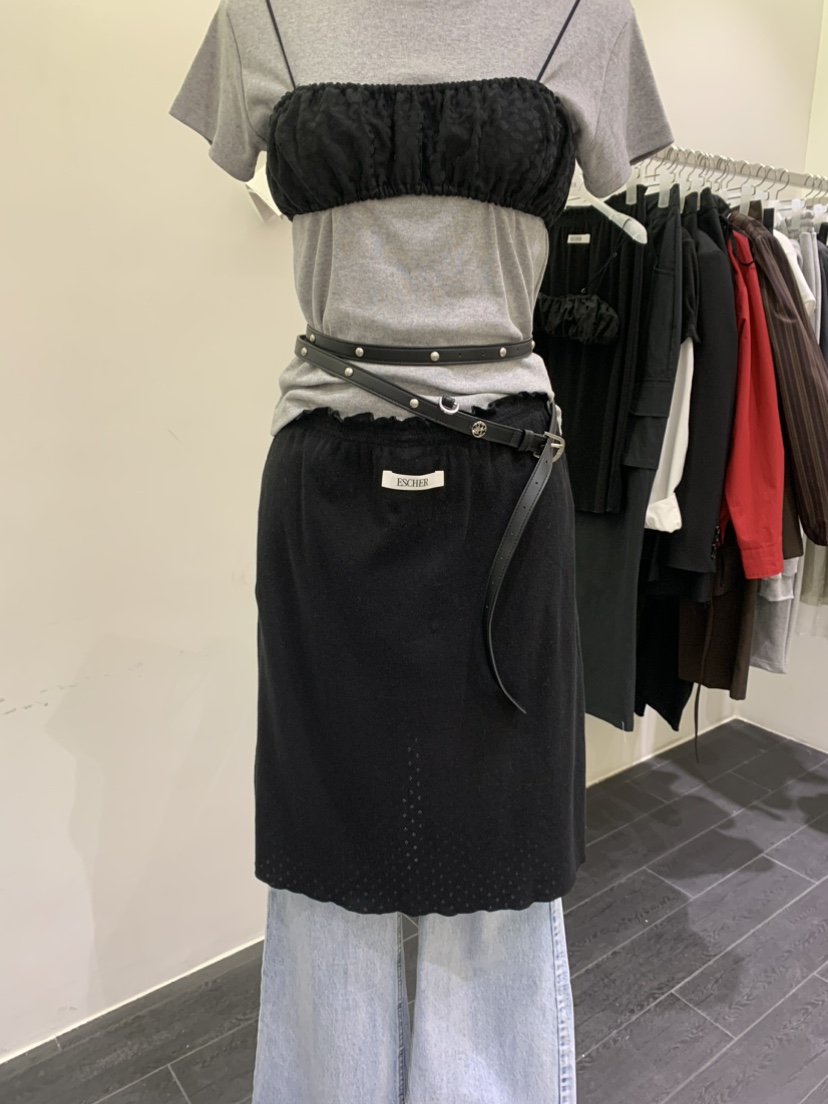 ESCHER韓國代購女裝新款25春夏熱賣推薦休閑職業半身裙中短裙ESCHER半身裙/中短裙