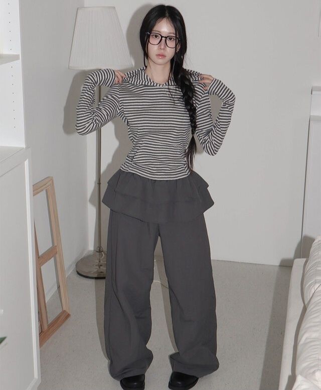 IF U-이퓨-T東大門代購女裝新品職業25春夏推薦熱賣休閑褲IF U休閑褲