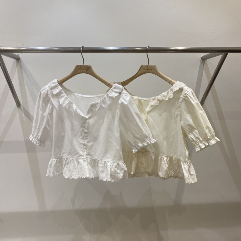 SILVER東大門代購女裝新款熱賣25春夏職業推薦真品襯衫蕾絲衫SILVER襯衫/蕾絲衫
