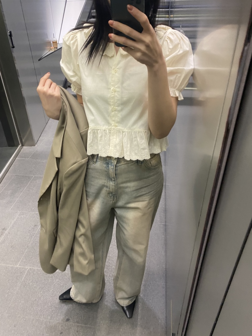 SILVER東大門代購女裝新款熱賣25春夏職業推薦真品襯衫蕾絲衫SILVER襯衫/蕾絲衫