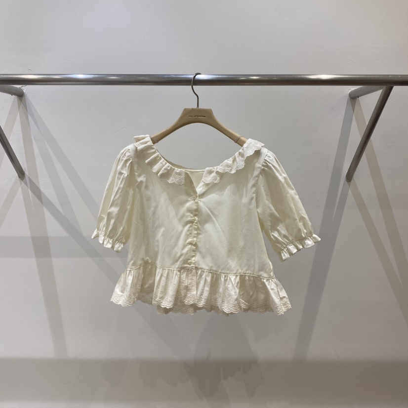 SILVER東大門代購女裝新款熱賣25春夏職業推薦真品襯衫蕾絲衫SILVER襯衫/蕾絲衫圖色2