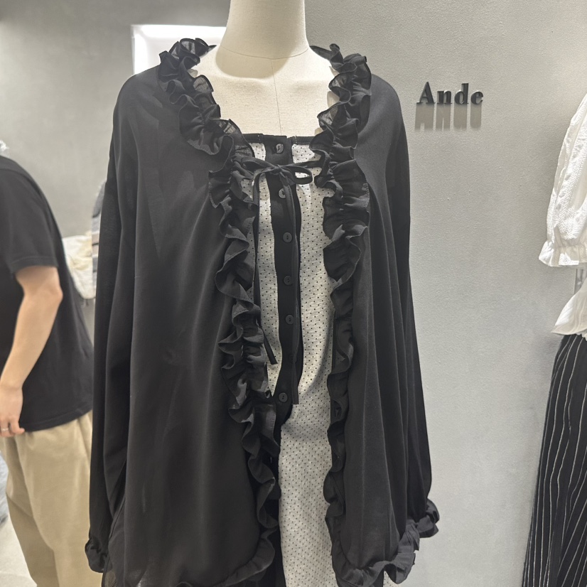 ANDE韓國㊣直郵東大門代購女裝新品25春夏人氣推薦襯衫蕾絲衫ANDE襯衫/蕾絲衫圖色2