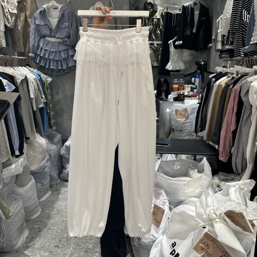 A-DEL韓國㊣直郵東大門代購女裝新款25春夏人氣推薦休閑褲MINIQUEENS休閑褲圖色1