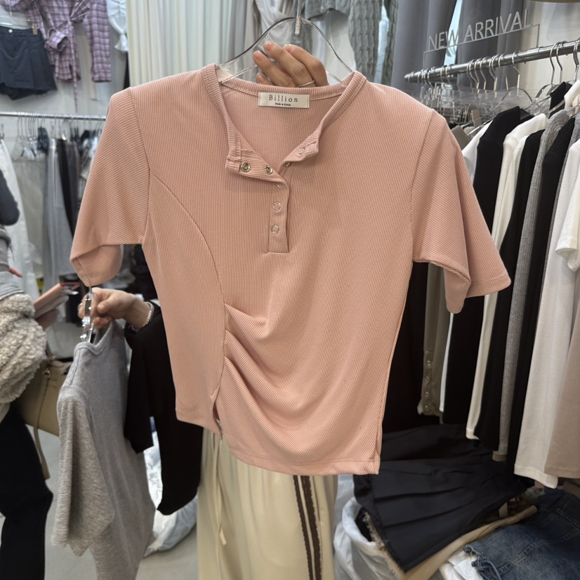 BILLION-L韓國直郵㊣女裝新品人氣25春夏熱賣推薦時尚職業T恤BILLION-LT恤圖色2