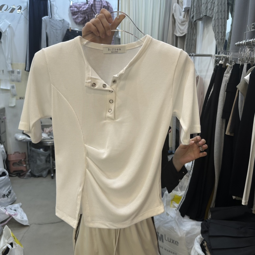 BILLION-L韓國直郵㊣女裝新品人氣25春夏熱賣推薦時尚職業T恤BILLION-LT恤圖色4