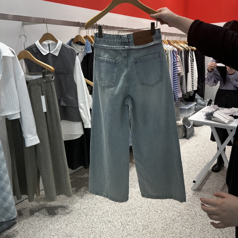 ATPZ直郵韓國代購㊣女裝新品職業熱賣休閑時尚牛仔褲含腰帶ATTENTION PLEAES牛仔褲