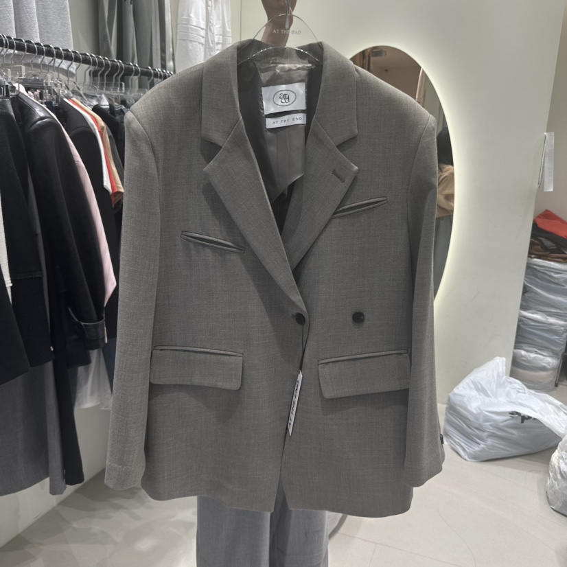 AT THE END韓國直郵㊣女裝新品熱賣休閑職業人氣25春夏夾克AT THE END夾克圖色1