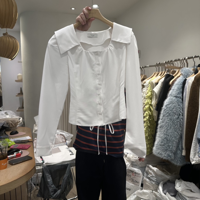 MAGNOLIA36-L直郵韓國代購㊣女裝新品職業休閑人氣襯衫蕾絲衫MAGNOLIA36-L襯衫/蕾絲衫圖色2