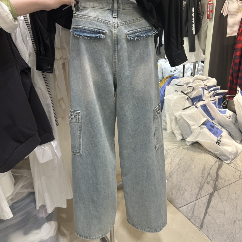 MELO韓國直郵㊣東大門實拍女裝新品人氣時尚休閑職業牛仔褲MELO牛仔褲