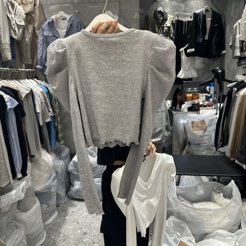 A-DEL韓國直郵㊣女裝新款時尚25春夏休閑職業熱賣推薦針織衫MINIQUEENS針織衫