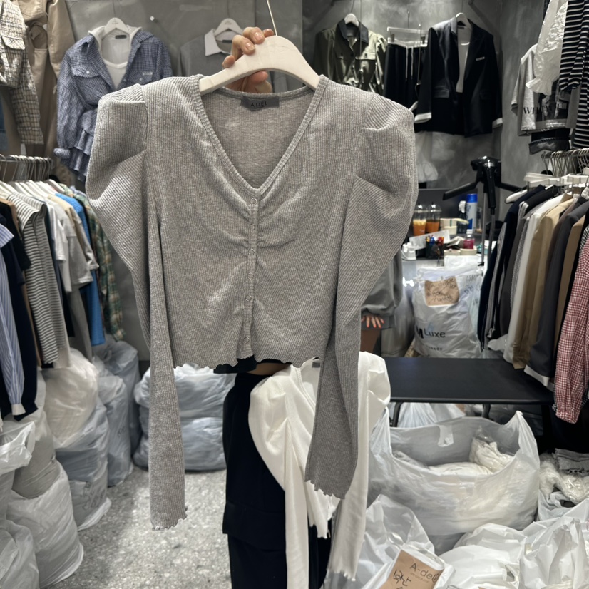 A-DEL韓國直郵㊣女裝新款時尚25春夏休閑職業熱賣推薦針織衫MINIQUEENS針織衫圖色1