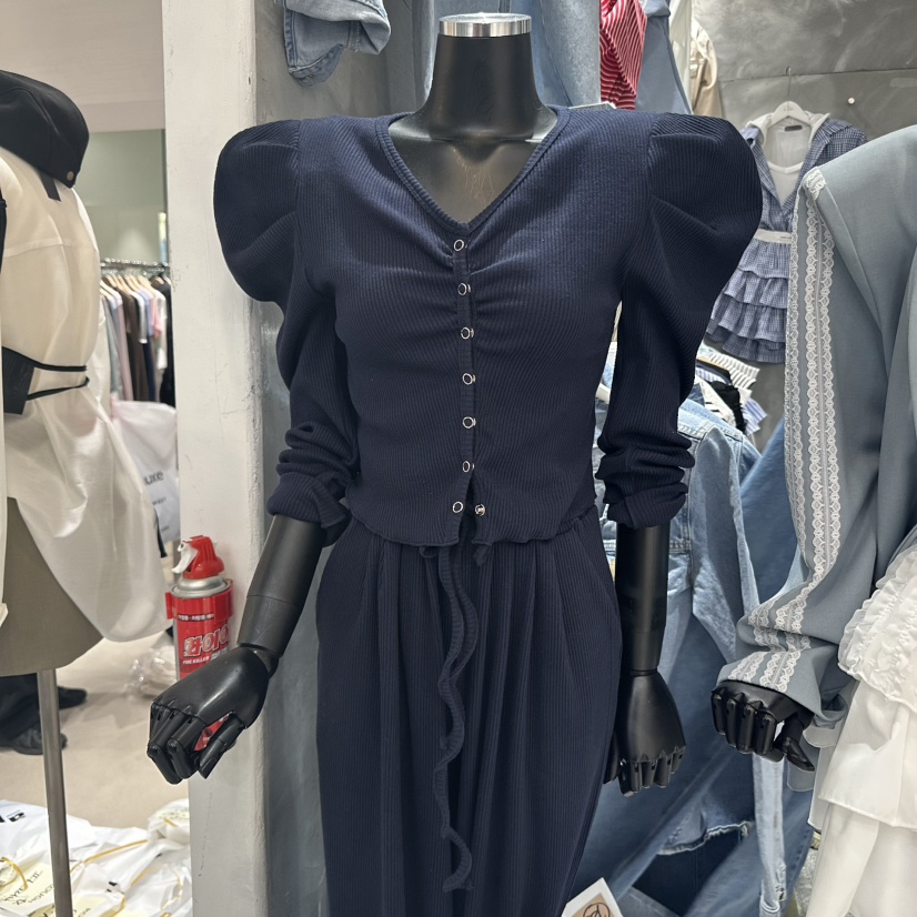 A-DEL韓國直郵㊣女裝新款時尚25春夏休閑職業熱賣推薦針織衫MINIQUEENS針織衫圖色2