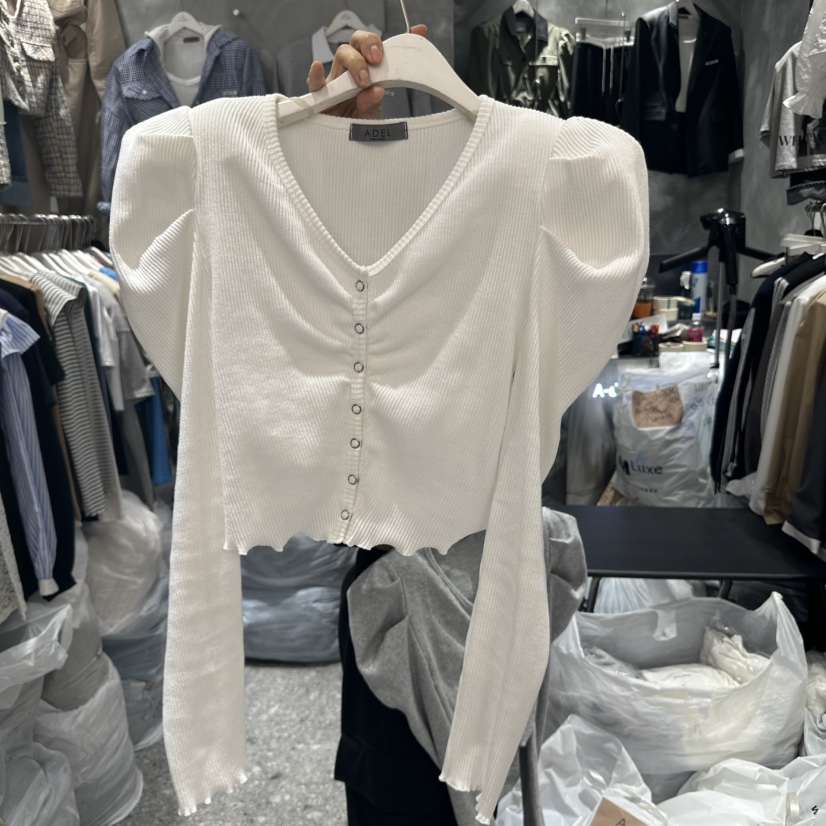 A-DEL韓國直郵㊣女裝新款時尚25春夏休閑職業熱賣推薦針織衫MINIQUEENS針織衫圖色3