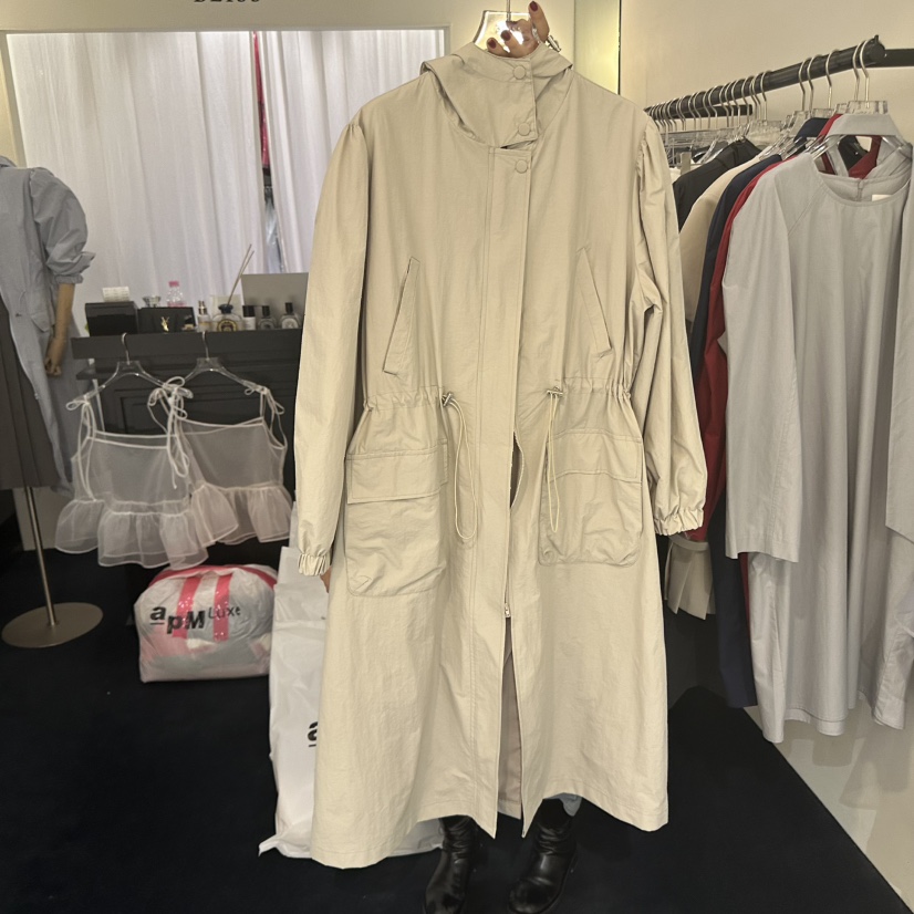 BLISS韓國㊣直郵東大門代購女裝新品熱賣人氣休閑時尚長款風衣BLISS長款風衣圖色2
