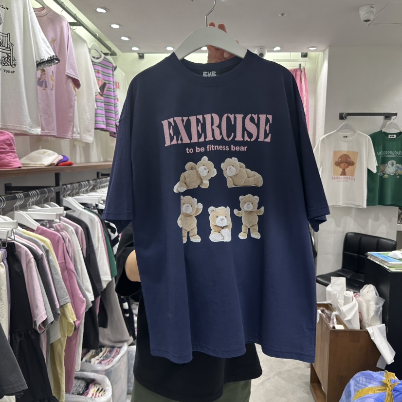 EVE韓國㊣直郵東大門代購女裝新品25春夏時尚休閑推薦職業T恤EVET恤圖色4