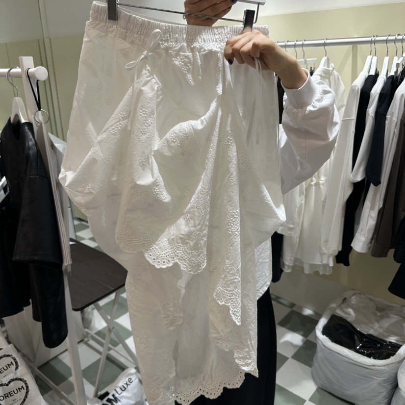 OREUM韓國直郵㊣女裝新品25春夏休閑熱賣時尚半身裙中短裙褶皺OihEum半身裙/中短裙