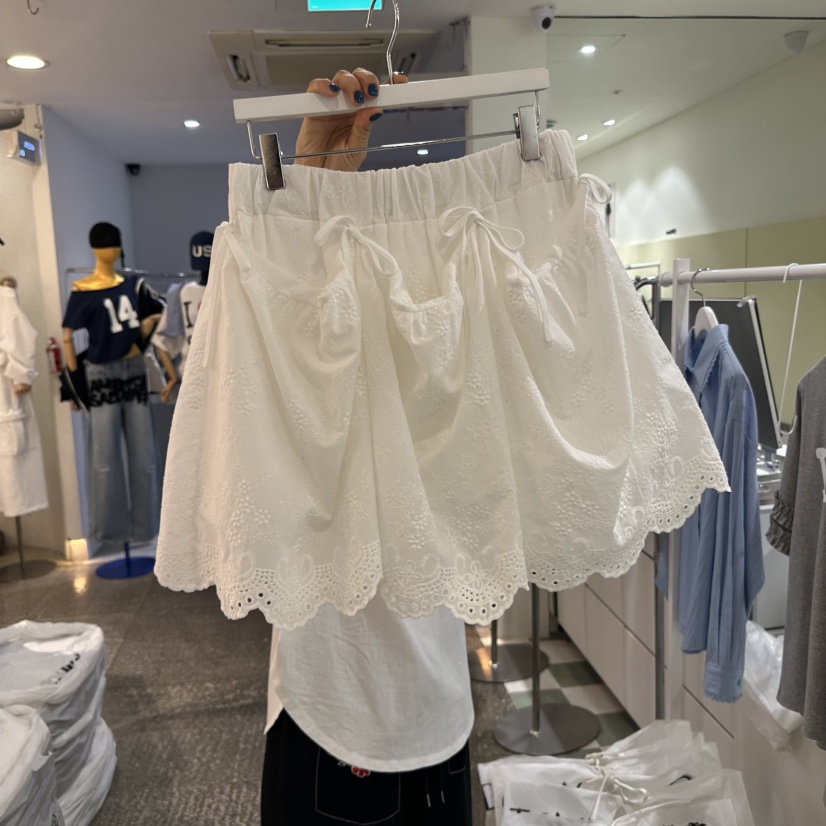OREUM韓國直郵㊣女裝新品25春夏休閑熱賣時尚半身裙中短裙褶皺OihEum半身裙/中短裙圖色2