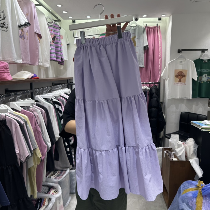 EVE韓國㊣直郵東大門代購女裝新品25春夏時尚熱賣推薦休閑長裙EVE長裙圖色2