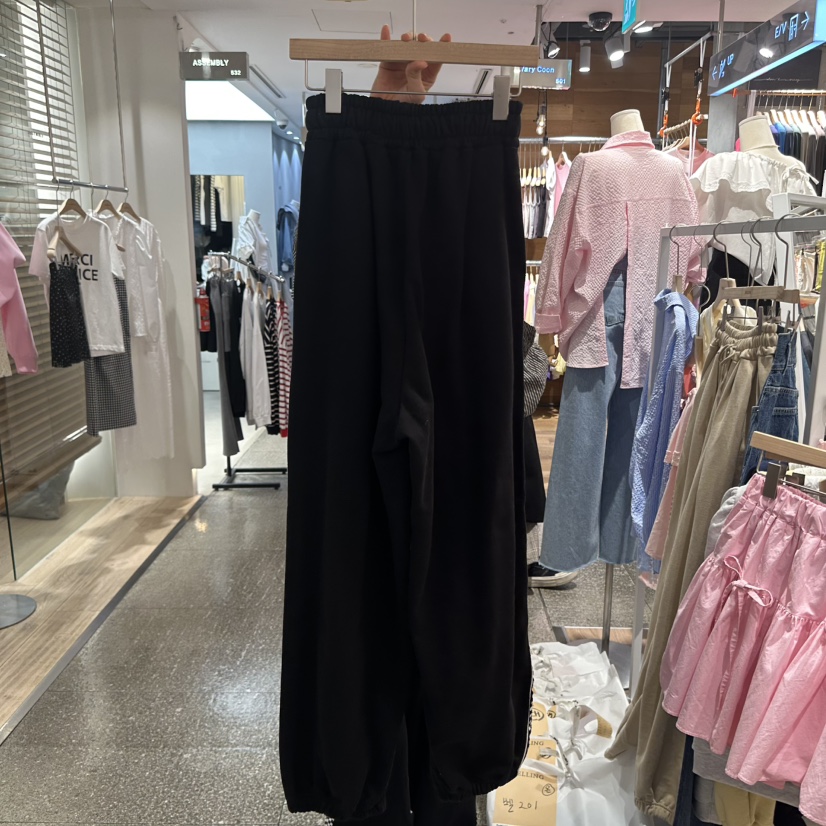 DELLING韓國直郵㊣東大門實拍女裝新款人氣25春夏休閑褲格紋DELLING休閑褲