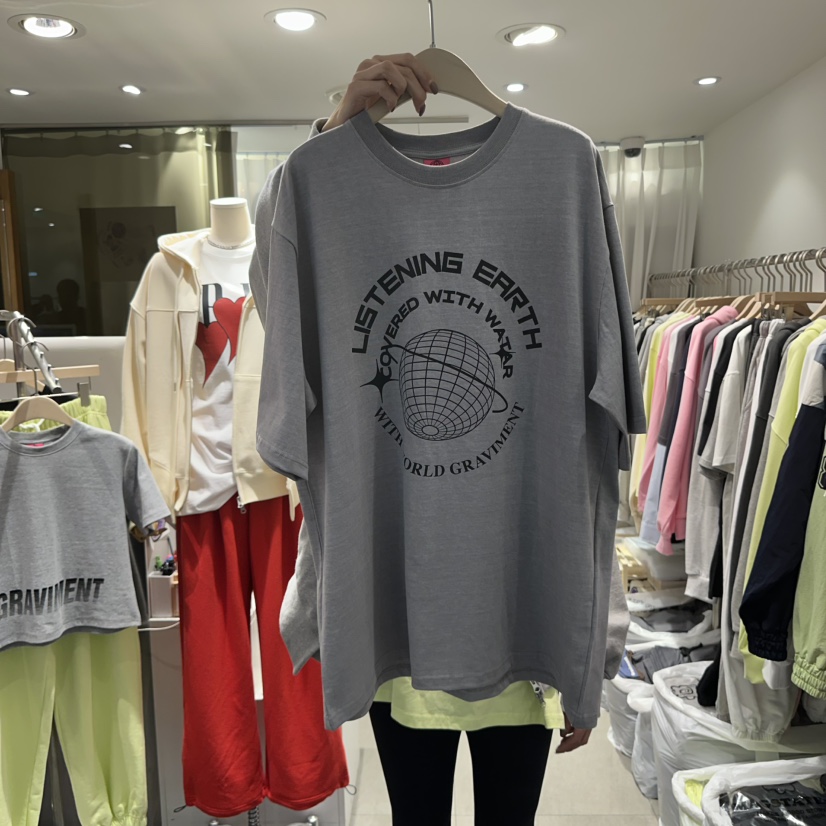 THE LOT直郵韓國代購㊣女裝新品熱賣25春夏時尚推薦人氣T恤THE LOT/ LOTT恤圖色2