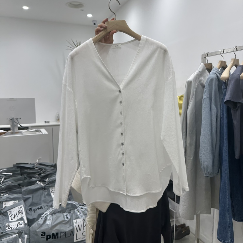 ARVE直郵韓國代購㊣女裝新品職業時尚人氣推薦25春夏襯衫蕾絲衫ARVE襯衫/蕾絲衫圖色2