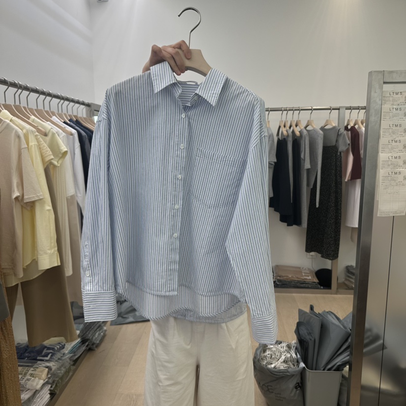 LTMS韓國㊣直郵東大門代購女裝新品25春夏職業休閑襯衫蕾絲衫LTMS襯衫/蕾絲衫圖色1
