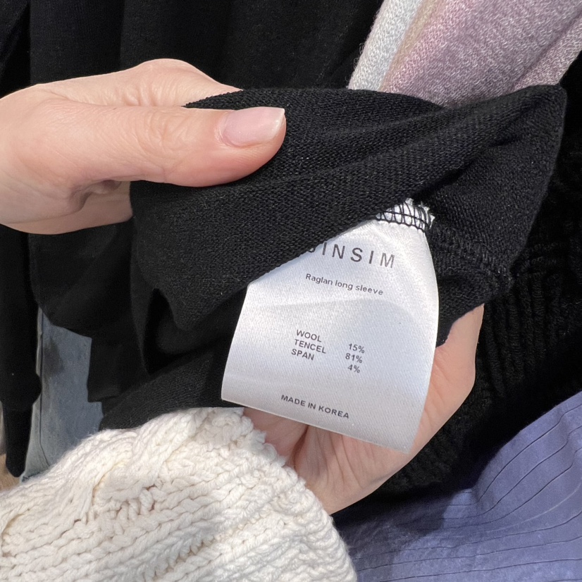 JINSIM韓國直郵㊣女裝新款職業25春夏人氣休閑推薦時尚長袖T恤JINSIM長袖T恤