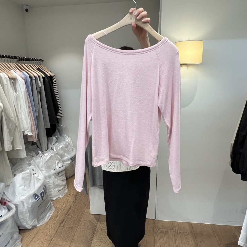 JINSIM韓國直郵㊣女裝新款職業25春夏人氣休閑推薦時尚長袖T恤JINSIM長袖T恤圖色1