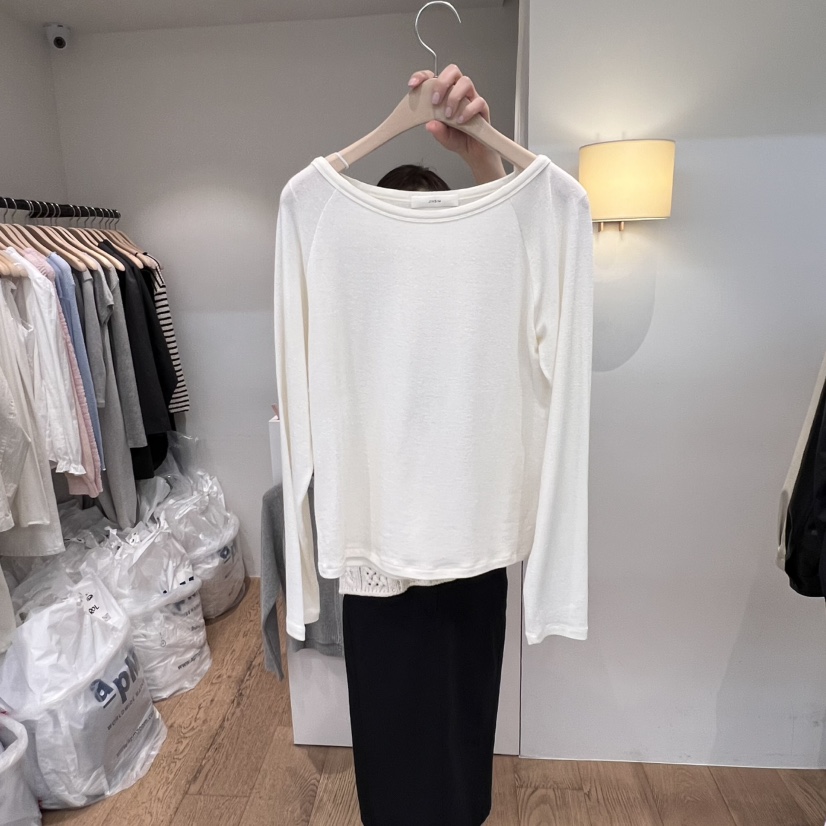 JINSIM韓國直郵㊣女裝新款職業25春夏人氣休閑推薦時尚長袖T恤JINSIM長袖T恤圖色2